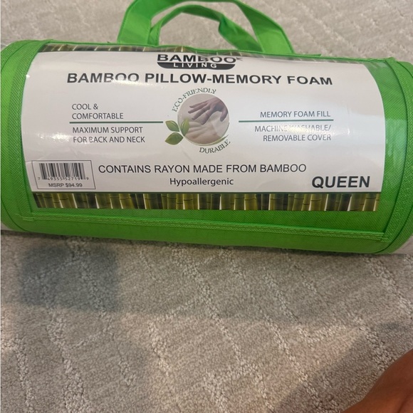 Green Memory Foam Pillow - Picture 3 of 3